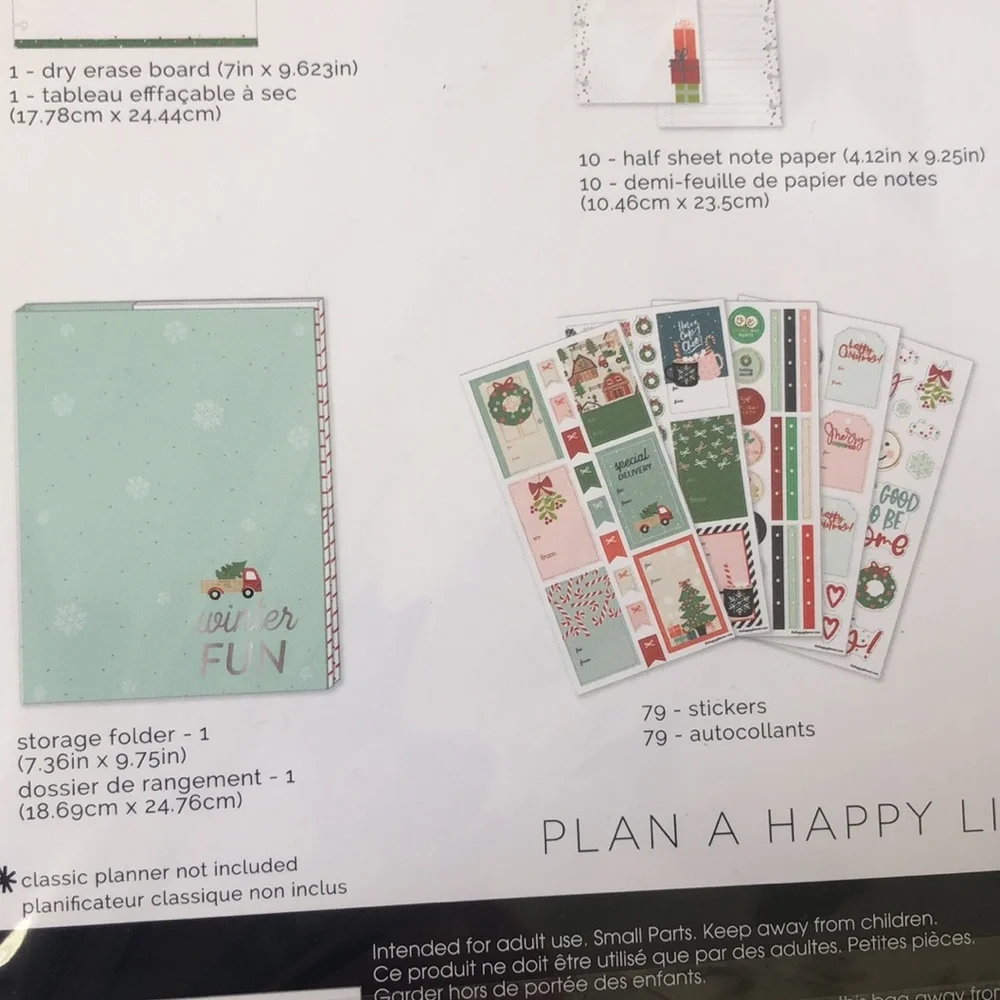 NWT Happy Planner Classic Planner Holiday Planner Companion Accessories